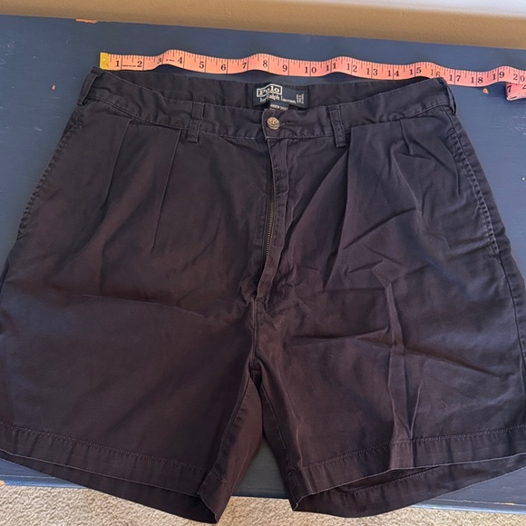 Men's Navy Blue Flat Front Shorts - Picture 1 of 5